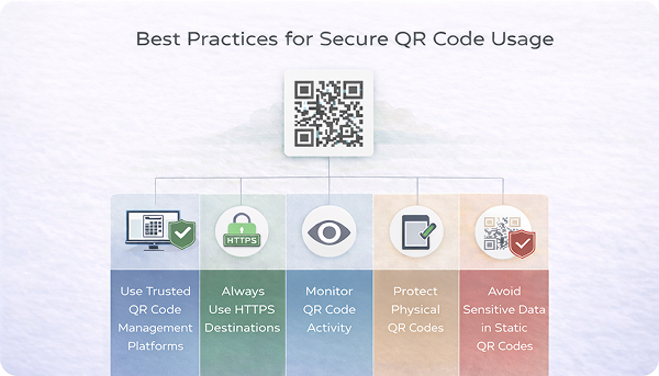 Best Practices for Secure QR Code Usage Infographic