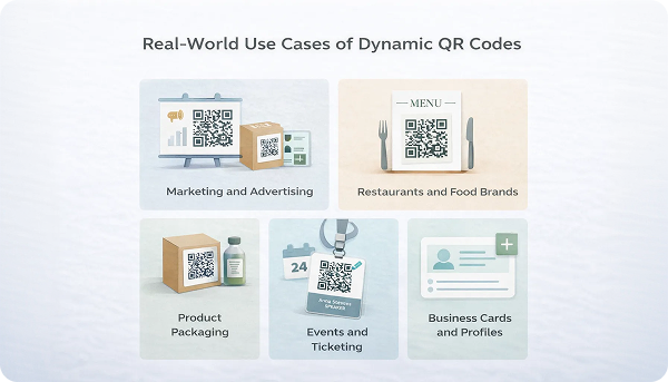 Real-World Use Cases of Dynamic QR Codes Infographic