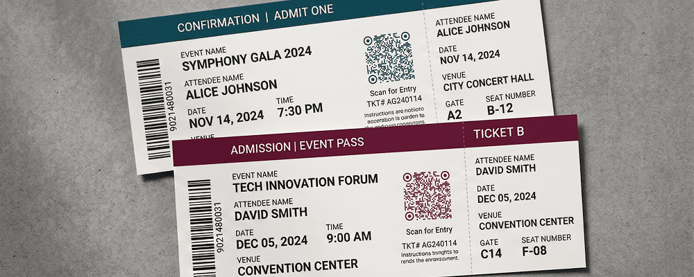 QR Code for Tickets